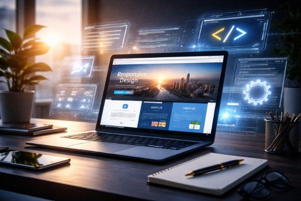 Criação de Sites - tela digital